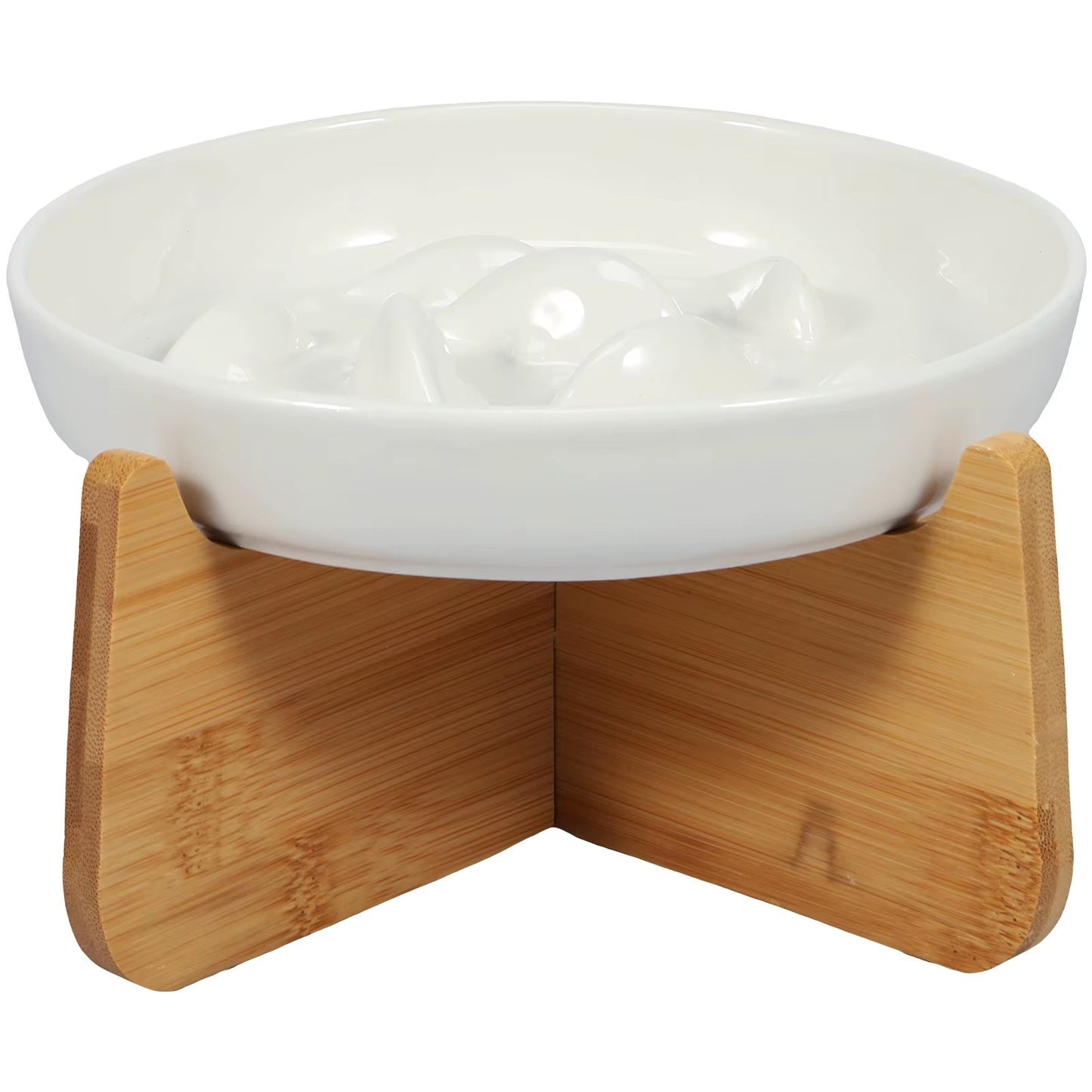 gamelle anti glouton chat blanc céramique