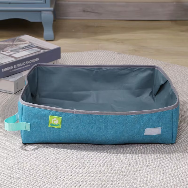bac a litiere pliable bleu