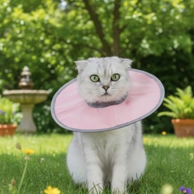 collerette chat rose