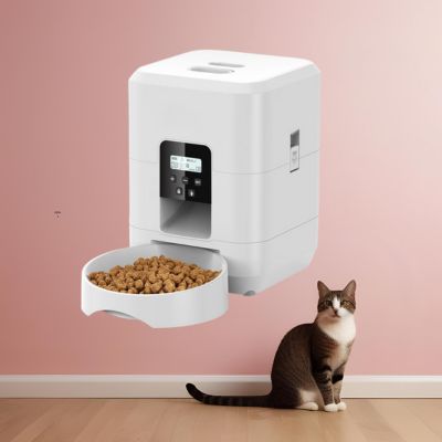 distributeur de croquettes pour chat blanc sans wifi