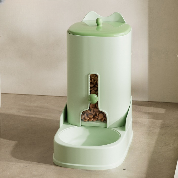 distributeur de croquettes pour chat elegance croquettes vert