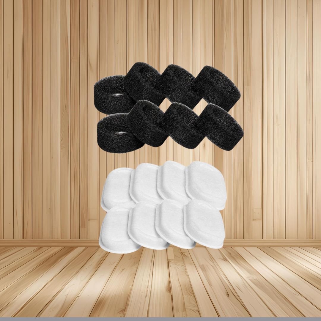 fontaine a eau chat 4 filtres noirs et blanc