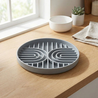 gamelle anti glouton chat grise