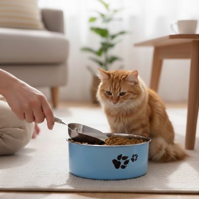 gamelle chat bleu ciel